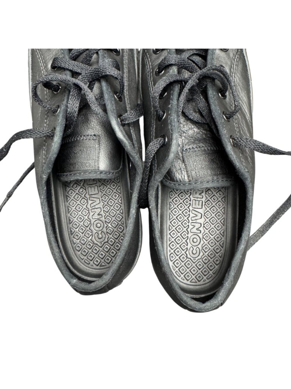 Converse All Star Black Leather Low-Top Women's Shoes 564986C, Size 6 - Picture 9 of 11